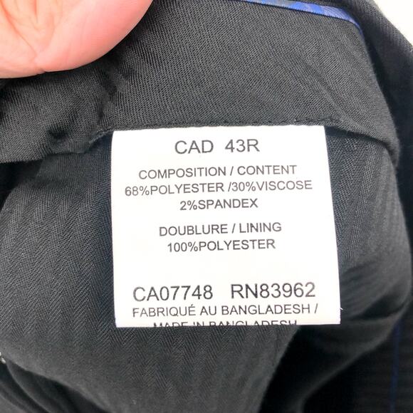 SOUL OF LONDON Men's Flat Front Stretch Dress Pants 43R Black NWOT - Picture 8 of 10